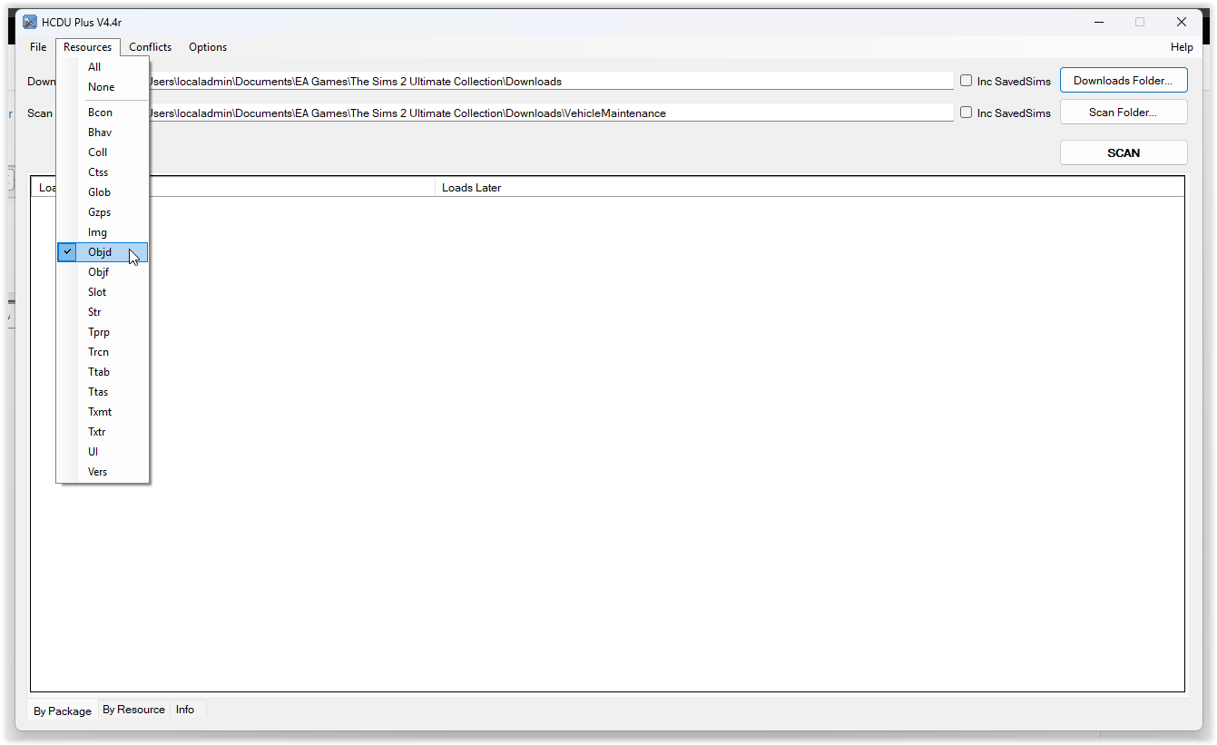 Select only 'OBJD' when searching specifically for GUID conflicts