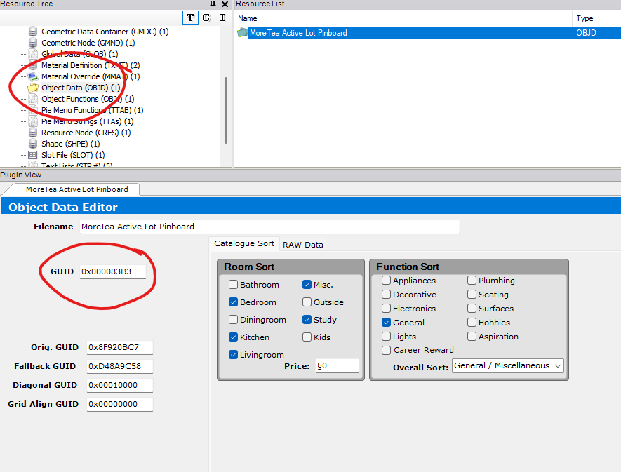 Here is an example of a "GUID" which is found within a package file's OBJD resource