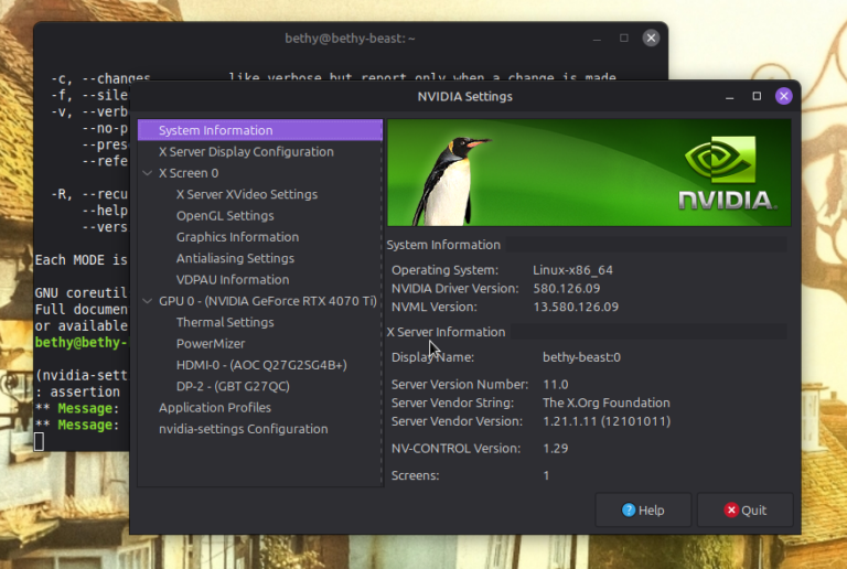 This is what you should see. If you're missing any options from here you may need to update or reinstall NVIDIA settings, Google for more information.