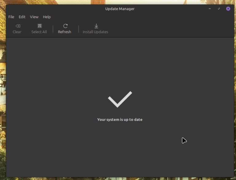 If updates are pending, select install updates to install