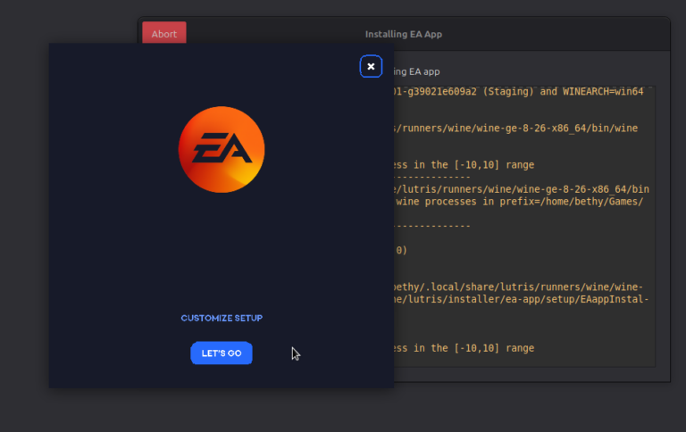 Select "Lets Go" and let load