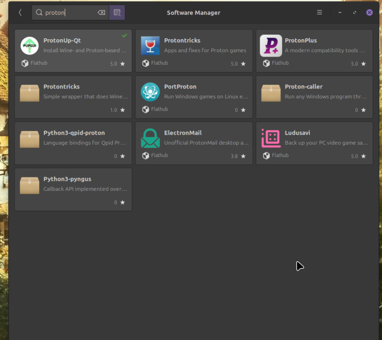 Head to software manager and get "ProtonUp-QT"