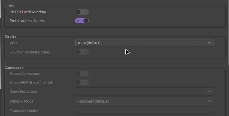 Within Lutris - right click a game, select configure, system options tab, you can diirect Lutris to use a certain graphics device.