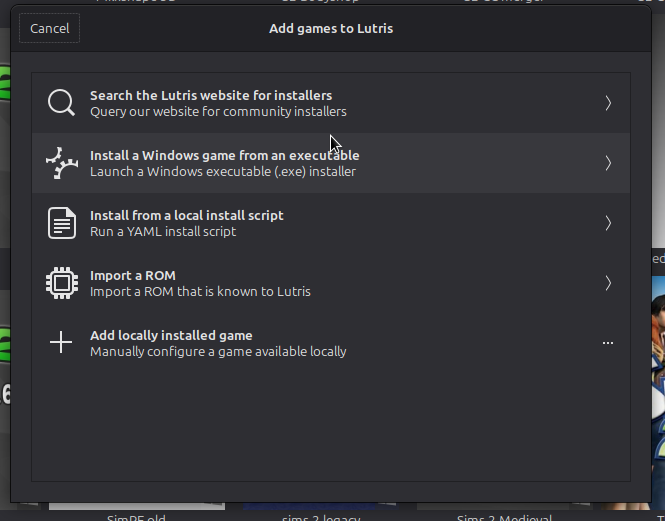 Install a windows game from an executable